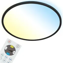 BRILONER LED Deckenlampe mit Fernbedienung - Moderne Deckenleuchte in Schwarz, dimmbar und mit einstellbarer Farbtemperatur von warm- bis kaltweiß. Ideal für Wohnzimmer, Küche oder Flur - sorgt für eine angenehme Atmosphäre.