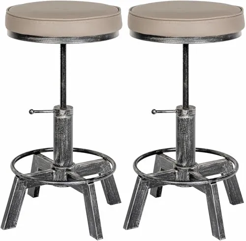 CLP 2er Set Hocker Destin antik silber in silber von CLP