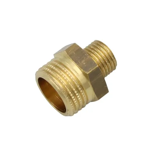 Stabilo-Sanitaer Messingfitting Reduziernippel 1/4 x 1/2 Zoll Reduzierung Messing Fitting Gewindefitting Rohrfitting