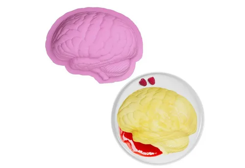 Metamorph Backform Gehirn Silikonform - Horror Halloween Deko, (2-tlg), Horror Halloween Deko