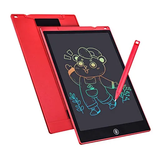 Bunte LCD Schreibtafel 12 Zoll,LCD Writing Tablet Elektronischer Tablette Grafiktablet Digitaler Drawing Pad,Kinderspielzeug FÜR 3-12 Jahre Alte Mädchen