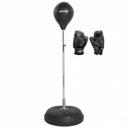 Sportinator Punchingball Standbox-Trainer – Höhenverstellbar für alle Altersgruppen - Punchingbälle mit höhenverstellbarer Stange (125 cm bis 150 cm) für ein effektives Boxtraining zu Hause, inkl. Boxhandschuhen und Ballpumpe.