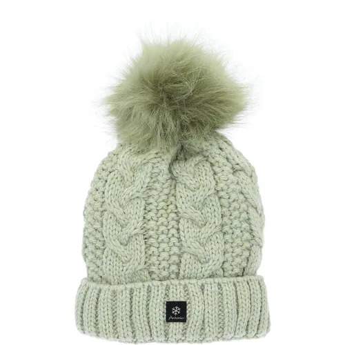 Antonio Damen Strick Mütze Beanie grün in grün von Antonio