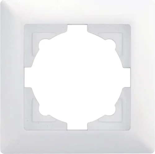 Gunsan Visage 1-fach Rahmen, Steckdosenblende für 1 Modul Weiss