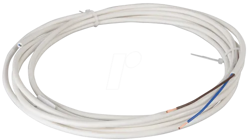 H03VV F275W 5M - Schlauchleitung H03VV-F, 2 x 0,75 mm, 5 m, weiß