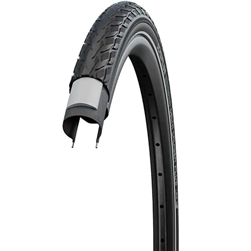 Schwalbe Delta Cruiser Plus Drahtreifen 28x2.00 Zoll - Fahrradreifen mit SBC-Technologie und Reflexstreifen für erhöhte Sichtbarkeit und Sicherheit bei Fahrten im Dunkeln.