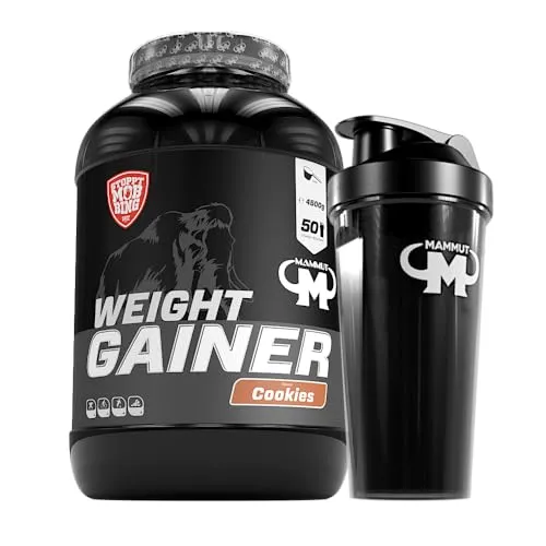 Mammut Nutrition Weight Gainer Shake Crash 5000 Keks – 4,5kg Massgainer mit Creatin