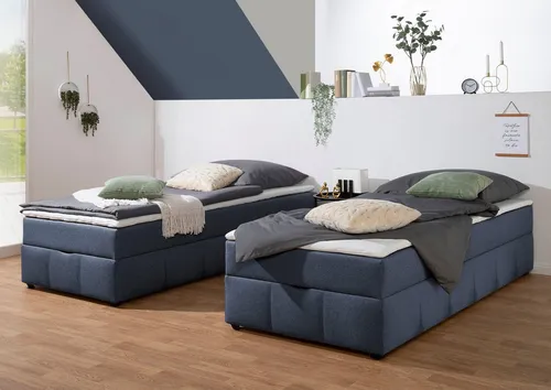 Home affaire Boxbett Niemes inkl. Bettkasten und Topper, auch in Überlänge erhältlich, Boxbett ohne Kopfteil in H2, H3 o. H4 erhältlich