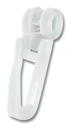 Gardinenrollen Gardinenröllchen Gardinenhaken, für Gardinenschienen- und stangen mit Innenlauf, mit verschließbaren Faltenlegehaken, 8 mm Durchmesser (200 Stück)