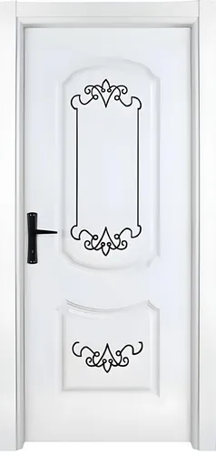 Luxuriöse Weiße Haustür BY-602 - Robuste Sicherheitstür - Hochwertige Kompletttür in Weiß, 90 x 200 cm, mit elegantem Art-déco-Stil. Ideal für verschiedene Wohnräume und mit 2 Jahren Herstellergarantie. Perfekt für ein sicheres Zuhause.