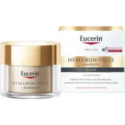 Eucerin Hyaluron-Filler + 3x Effect Nachtcreme - Nachtpflege mit 3-fachem Anti-Aging-Effekt, reduziert Falten und spendet intensiv Feuchtigkeit für eine revitalisierte Haut über Nacht.