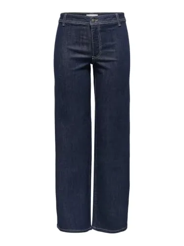 JDY Weite Jeans JDYVANESSA MIDWAIST WIDE JEANS DBD DENIM blau L (40)