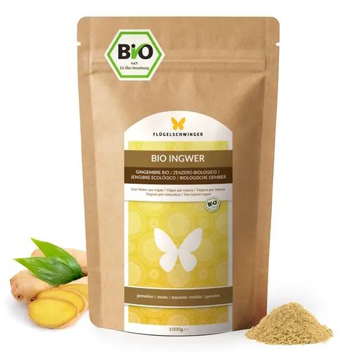 1kg BIO Ingwer Pulver, nach EU-Öko-Standard kultiviert, Ginger (1000g)