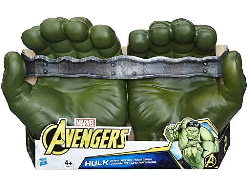 Hasbro Marvel Avengers Gamma-Fäuste - Handschuhe für Kinder, überdimensionale Fäuste für echtes Hulk-Feeling, ideal für Rollenspiele und Fantasieabenteuer.