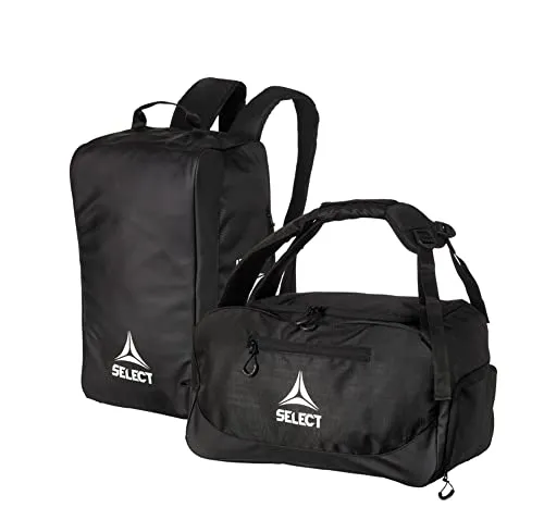 Select Sportsbag Milano Round Premium M - Stylische Sporttasche in Schwarz, ideal für Fitness und Freizeit mit 26 Litern Volumen und robustem Kunstfaser-Material.