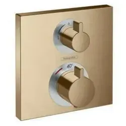 hansgrohe Ecostat Square Thermostat Unterputz für 2 Verbraucher 15714000 - Sanitärinstallation, mit Umsteller und einer Durchflussmenge von 26 l/min für optimalen Komfort im Bad
