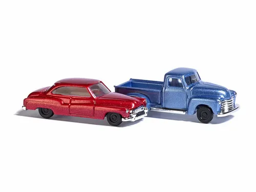 Busch 8349 Chevrolet Pick-up und Buick 2 Autos N Neu
