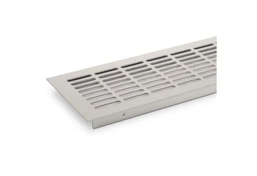 SO-TECH® Lüftungsgitter Lochblech Lochgitter Stegblech (1 St), Silber eloxiert, 500 x 102 mm