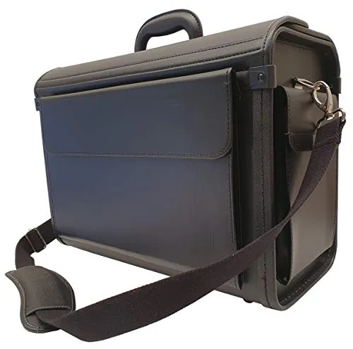 Bowatex Aktenkoffer Pilotenkoffer mit Umhängegurt Dokumenten Koffer 46 cm