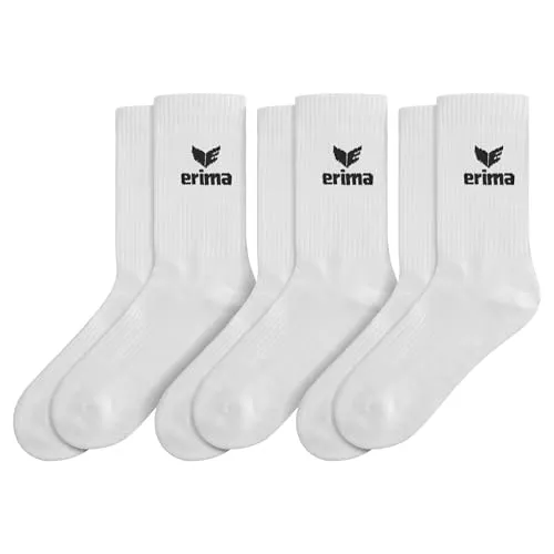 Erima Unisex Sport Socks 3pack (2182505), new white, 35-38