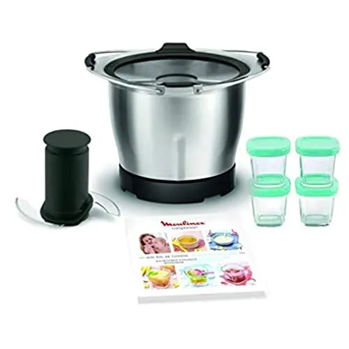Moulinex xf387e10 Mini Schüssel Baby 1,4 l für Küchenmaschine, Companion + 4 Sturzgläser