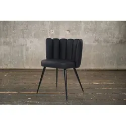 KAWOLA Polsterstuhl JADA – Moderner Esszimmerstuhl in Schwarz - Esszimmerstühle mit bequemer Sitzschale aus pflegeleichtem Kunstleder und stabilen Metallbeinen – ideal für ein stilvolles und komfortables Esszimmer.