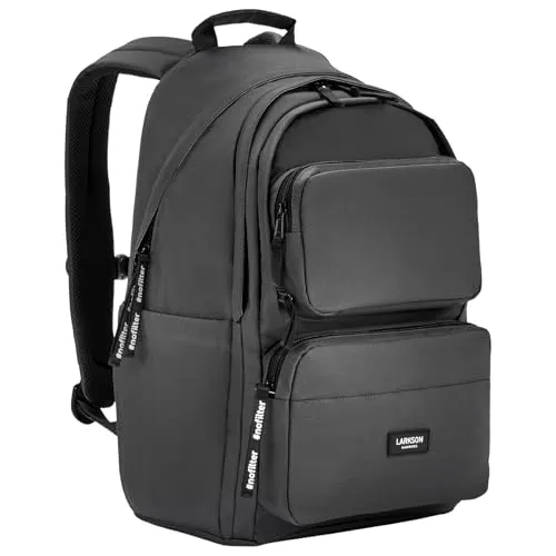 LARKSON Schulrucksack No 3 Advanced - Schulrucksack mit 3 Hauptfächern, Laptopfach und wasserabweisendem Material – ideal für Schule und Uni, umweltfreundlich und bequem für den Alltag.