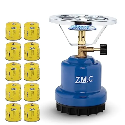 Z.M.C Campingkocher mit 10 Gaskartuschen, 1110 W