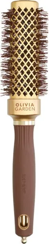 Olivia Garden Expert Blowout Straight Gold & Braun 30 mm Rundbürste - Hochwertige Rundbürste für ein müheloses Styling, ideal für voluminöse und glatte Frisuren. Perfekt für den täglichen Einsatz.