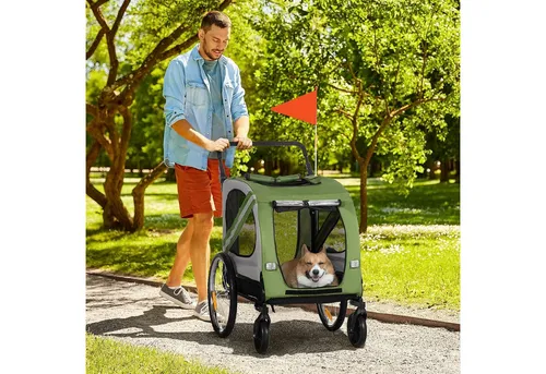 PawHut 2-in-1 Hundeanhänger & Hundebuggy von PawHut