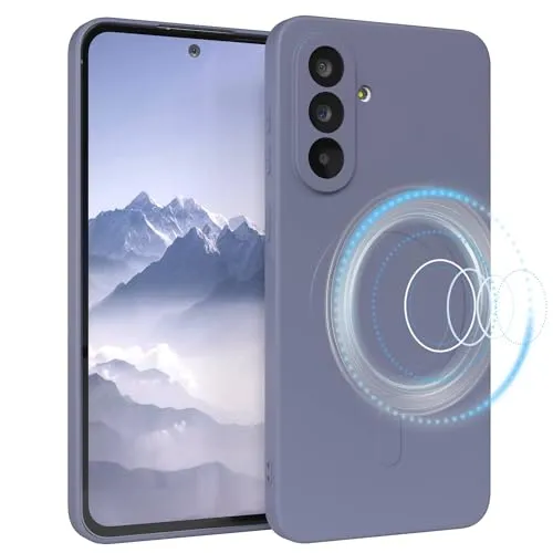 EAZY CASE - Silikonhülle magnetisch für Galaxy A56 Hülle Silikon Blau weich stoßfeste Magnet Handyhülle Schutzhülle mit Kameraschutz Dünn Schutz Cover TPU Bumper in Eisblau
