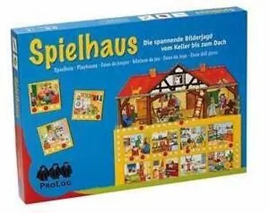 Spielhaus: Interaktives Lernspiel für Kinder - Gesellschaftsspiel mit über 5 Etagen, fördert Sprachentwicklung und Kreativität durch spannende Bilderjagd und kombinierbare Zimmer. Ideal für Sprachförderung und Therapie.