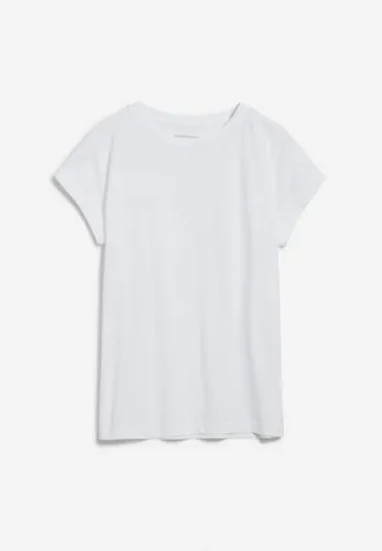 Armedangels Damen Idaara T-Shirt XL - Weiß - Bequemes, weit geschnittenes Freizeit-Shirt aus nachhaltiger Bio-Baumwolle für einen lässigen Look.