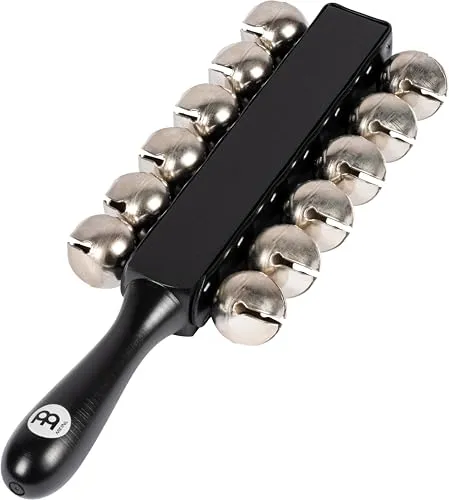 Meinl Sleigh Bells SLB12 - Ergonomisches Schlittenglocken Instrument - Glockenspiele mit 12 Glöckchen für satten Sound, ergonomischem Griff und ideal für Singer/Songwriter. Perfekte Geschenkidee für Musiker!