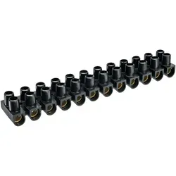 Inline® Lüsterklemme 6mm2, 12er Reihe, schwarz, 10 Stück