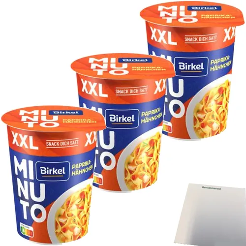 Birkel Minuto XXL Paprika-Hähnchen-Topf 3er Pack 3x82g Packung usy Block