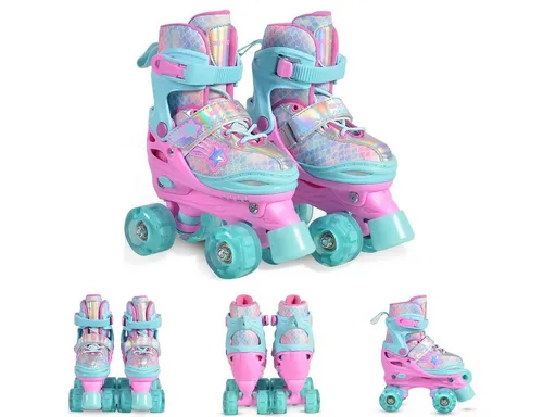 Byox Rollschuhe Ariel mit leuchtenden PU-Rollen - Die Rollschuhe Ariel von Byox bieten verstellbare Größen für langanhaltenden Spaß. Mit ABEC-5 Lagern und leuchtenden Rollen sind sie ideal für Anfänger und Fortgeschrittene – perfekt für unvergessliche Rollmomente!