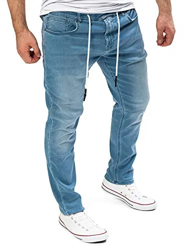 Yazubi Erik - Jeans Herren Jogginghose - Herrenjeans für Männer - Stretchjeans Hosen Slim Fit, Mittelblau (Estate Blue 194027), W32/L30