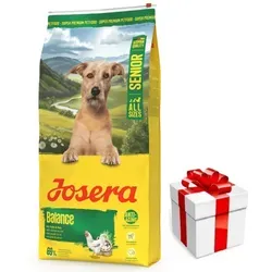 JOSERA Balance Senior Light 12,5kg - Spezielles Hundefutter für ältere, weniger aktive Hunde, ausgewogene Ernährung mit 5% Rabatt-Code und überraschendem Leckerli