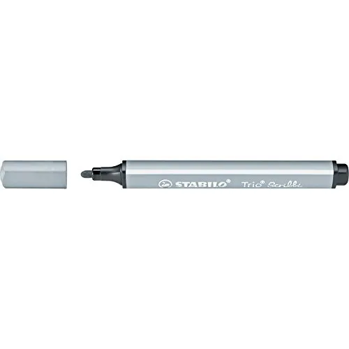 Stabilo Trio Scribbi Fasermaler, dreieckig, breite Spitze, Elefantengrau, 3 Stück