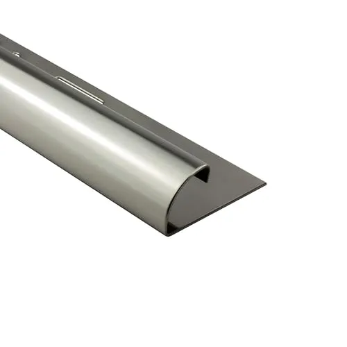 10x Viertelkreis Profil Edelstahlschiene Fliesenprofil Fliesenschiene Edelstahl V2A L250cm 12mm glänzend