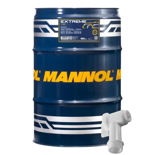 60L MANNOL Extreme 5W-40 Leichtlauf Motoröl API SN/CH-4 ACEA A3/B4 JASO MA2 Hahn