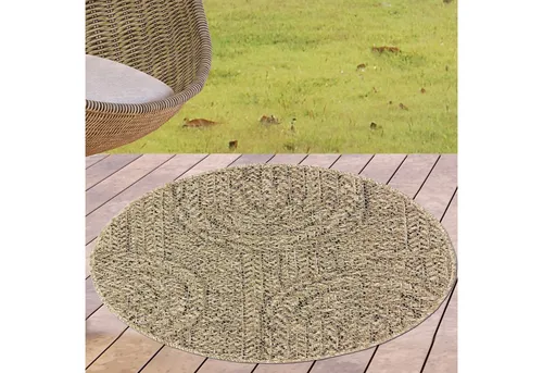 Carpetia Teppich In- & Outdoorteppich im Jute-Look in natürlichen Farben, rechteckig
