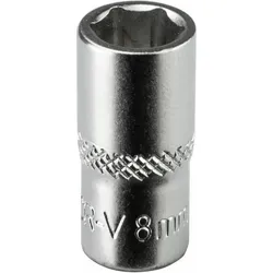 Stecknuss Sechskant 8mm 6 Kant 1/4' Kurz (cr-v)