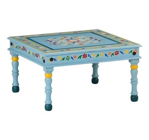 vidaXL Beistelltisch aus handbemaltem Massivholz von vidaXL