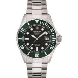 Swiss Alpine Military 7053.1 Master-Diver Herren-Armbanduhr - Armbanduhren für Herren mit robustem Edelstahlarmband und Taucherschließe, ideal für Wassersport und Abenteuer.
