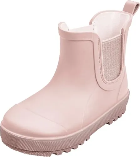 Playshoes Stiefel Regenstiefel Halbschaft uni in Rosa, Größe 21 - Gummistiefel mit Einstiegshilfe für leichtes An- und Ausziehen und griffiger Profilsohle, perfekt für kleine Abenteurer.