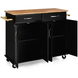 Costway Kücheninsel Schwarz aus Holz, 48x93x122 cm