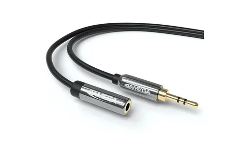 JAMEGA AUX Verlängerungskabel 3,5mm Klinke Stecker zu 3,5mm Buchse Klinkenkab Audio-Kabel, 3,5mm Klinkenstecker 3 Polig, 3,5mm Klinken Buchse (100 cm)