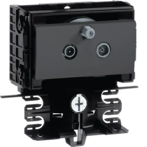 tehalit SAT Durchgangsdose SL 20x55mm, graphitschwarz von Tehalit Geräteträger-Technikteil Geräteträger